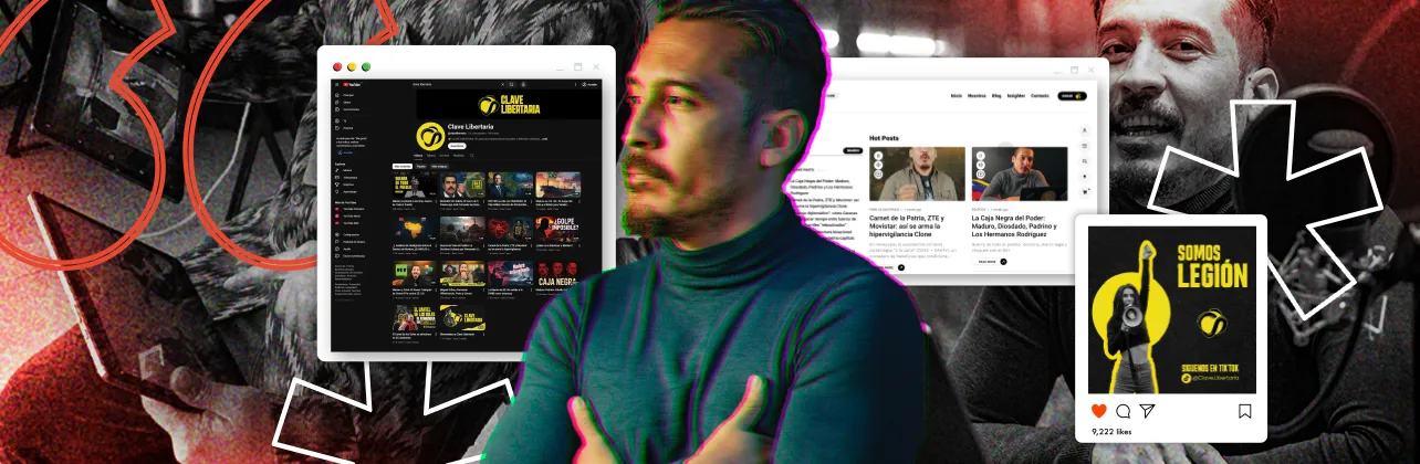 Collage del canal editorial de Clave Libertaria en YouTube y TikTok.